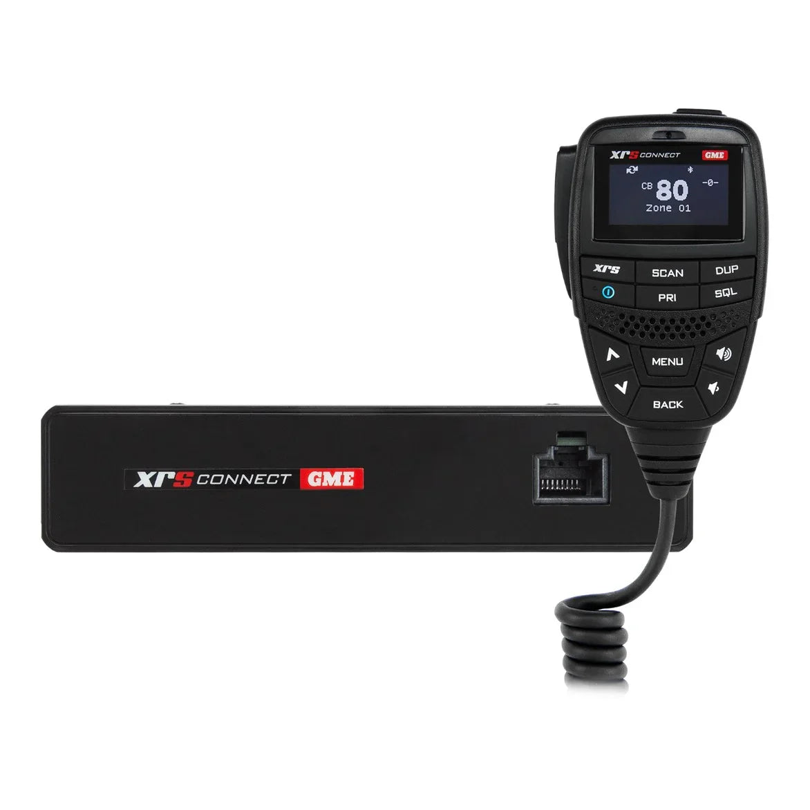 Collection of GME XRS-370 radio front view with mic NZ in a gallery layout